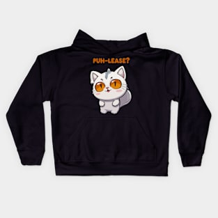 puh-lease cat Kids Hoodie